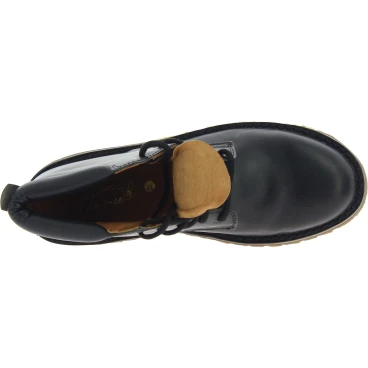 Bottines hommes faites à la main en cuir noir et semelle Vibram
