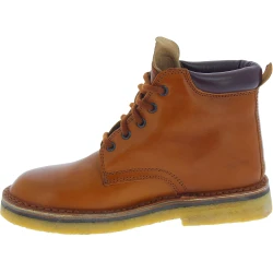 Bottines femme artisanales en cuir au tannage végétal marron