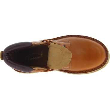 Handcrafted women's ankle boots in tan vegetable tanned leather