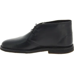 Botas desierto para hombre de cuero negro con forro de invierno