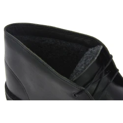 Desert Lederboots Mann Schwarze mit Winterfutter