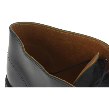 Desert Lederboots Mann Schwarze mit Winterfutter