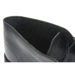 Men's black leather chukka boots with winter lining