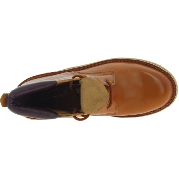 Bottines artisanales en cuir au tannage végétal marron