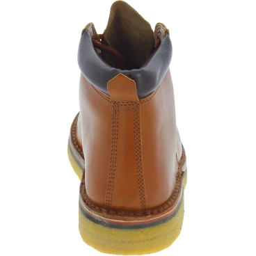 Bottines artisanales en cuir au tannage végétal marron