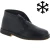 Botas desierto para mujer de cuero negro con forro de invierno
