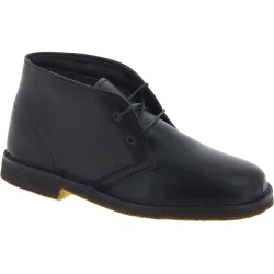 Botas desierto para mujer de cuero negro con forro de invierno
