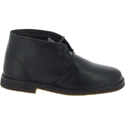 Desert boots femme en cuir noir avec doublure d'hiver