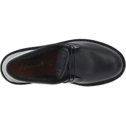 Women's black leather chukka boots with winter lining