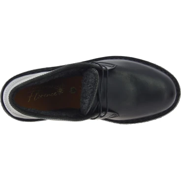 Desert boots femme en cuir noir avec doublure d'hiver