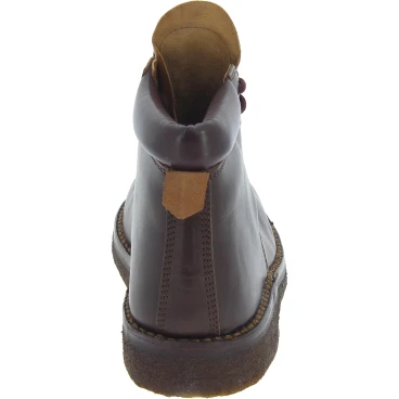 Bottines artisanales en cuir au tannage végétal marron foncé