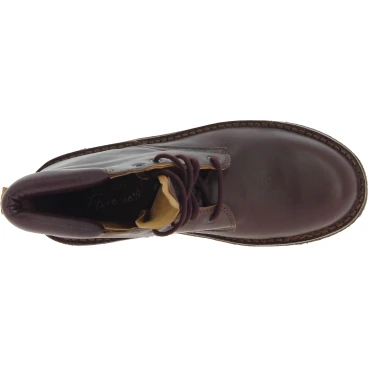 Bottines artisanales en cuir au tannage végétal marron foncé