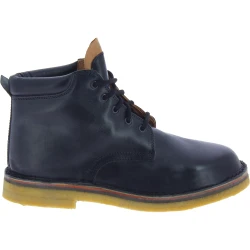 Handgefertigte Stiefeletten aus schwarzem pflanzlich gegerbtem Leder