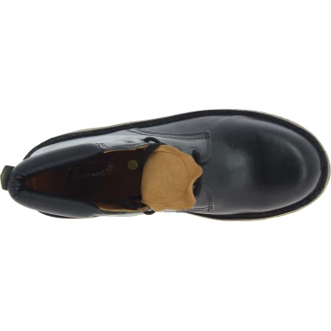 Bottines artisanales en cuir au tannage végétal noir