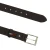 Ceinture en cuir marron foncé au tannage végétal avec boucle en métal
