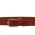 Ceinture en cuir marron avec boucle en métal écaillé