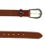 Cintura in pelle marrone con fibbia squamata in metallo