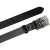 Handcrafted black leather belt with Florentine lily buckle