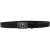 Handcrafted dark brown leather belt with Florentine lily buckle