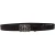 Handcrafted dark brown leather belt with Florentine lily buckle