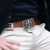 Ceinture en cuir pleine fleur avec boucle fleur de lys florentine