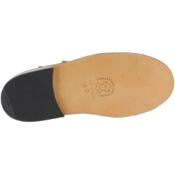 Women's brown leather low top t-strap shoes handmade in Italy