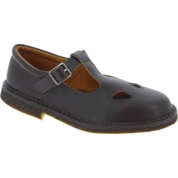 Chaussures salomé femme en cuir marron foncé artisanales fabriqué en Italie