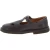 Women's dark brown leather low top t-strap shoes handmade in Italy
