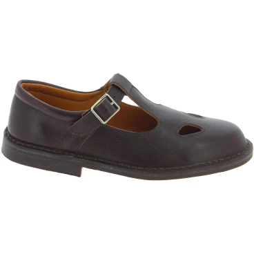 Scarpe aperte da donna in pelle marrone scuro fatte a mano in Italia