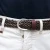 Ceinture tissée à la main en cuir au tannage végétal marron foncé