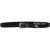 Black leather western belt for women with metal buckle and tip