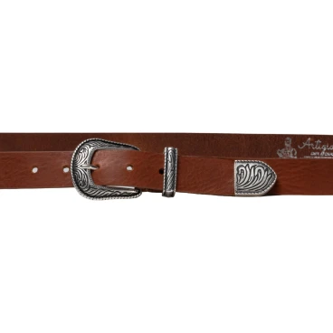 Ceinture en cuir pour femme avec boucle western