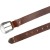 Tan leather western belt for women with metal buckle and tip