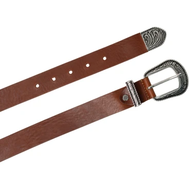 Ceinture en cuir pour femme avec boucle western