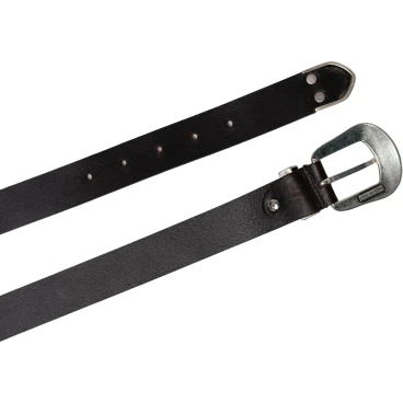 Ceinture en cuir marron pour femme avec boucle western