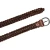 Ceinture tressée à la main en cuir cognac au tannage végétal
