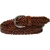Handmade braided belt in tan vegetable tanned leather