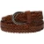Handmade braided belt in tan vegetable tanned leather