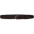 Ceinture tissée à la main en cuir au tannage végétal marron foncé