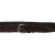 Ceinture tissée à la main en cuir au tannage végétal marron foncé