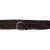 Hand woven belt in dark brown vegetable tanned leather