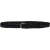 Handmade unisex braided belt in black vegetable tanned leather