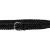 Cintura intrecciata a mano in pelle nera 3 cm