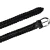 Handmade unisex braided belt in black vegetable tanned leather