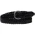 Cintura intrecciata a mano in pelle nera 3 cm