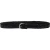 Handgewebter ledergürtel schwarz 3.5 cm breit