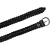Handgewebter ledergürtel schwarz 3.5 cm breit
