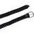 Ceinture tressée à la main en cuir noir au tannage végétal