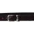Handmade dark brown leather belt with metal buckle and loop