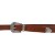 Brown leather western belt for women with metal buckle engraved